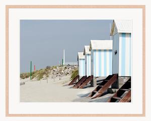 Nástenná dekorácia v ráme Beach Huts At Hardelot