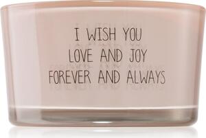 My Flame Candle With Crystal I Wish You Love And Joy Forever And Always vonná sviečka 11x6 cm