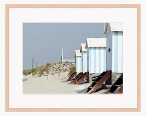 Nástenná dekorácia v ráme Beach Huts At Hardelot