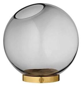 AYTM - Globe Váza w/Stand Ø10xH10 Black/Gold