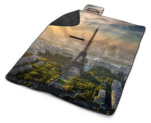 Sablio Plážová deka Paríž Eiffelova veža Skyline: 200x140 cm