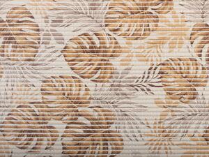 Kúpeľňová penová rohož / predložka PRO-045 Hnedo-béžové tropické listy - metráž šírka 65 cm