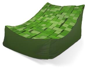 Sablio Sedací vak Lounge Green Blocks 3D - 80 x 95 x 50 cm