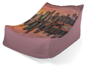 Sablio Sedací vak Lounge New York Západ slnka - 80 x 95 x 50 cm