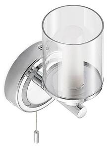 Lindby - Vinza Nástenné Svietidlo Chrome/Clear