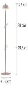 Schöner Wohnen 19245-39 - LED stmievateľná stojacia lampa BELLIS LED/2,5W/5V IP54 sivá