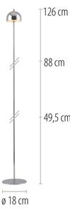 Schöner Wohnen 19245-17 - Stmievateľná LED stojacia lampa BELLIS LED/2,5W/5V IP54 chróm