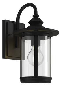 Lindby - Zayn Vonkajšie Nástenné Svietidlo Black/Clear