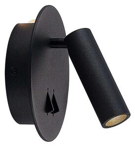 Lucande - Magya LED 2 Round Nástenné Svietidlo Black