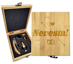 Sablio Darčeková sada na víno Nevesta!: 147×168×49 mm