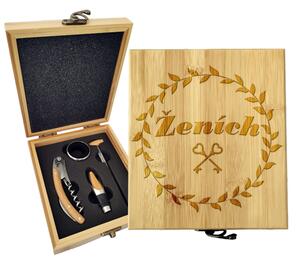Sablio Darčeková sada na víno Ženích: 147×168×49 mm