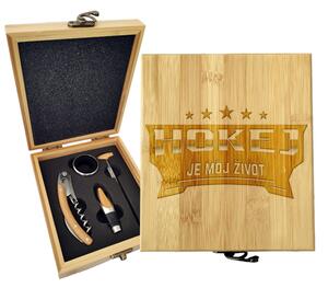 Sablio Darčeková sada na víno Hokej je môj život: 147×168×49 mm