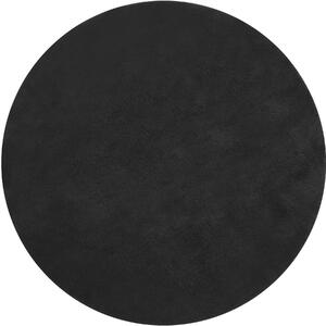 Koberec s krátkym vlasom Soft Zone - čierna, Ø 120 cm