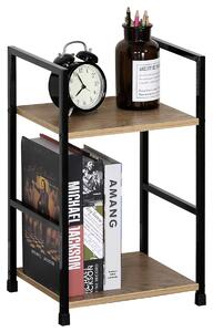 Autronic Regál 2 police Imitácia dub MDF čierny lak (GD-212 OAK)