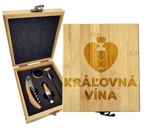 Sablio Darčeková sada na víno Kráľovná vína: 147×168×49 mm