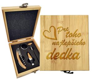 Sablio Darčeková sada na víno Pre toho najlepšieho dedka: 147×168×49 mm