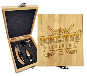 Sablio Darčeková sada na víno Hokejová legenda: 147×168×49 mm