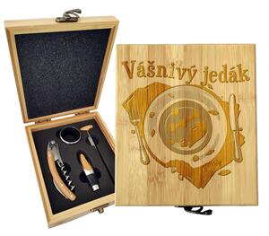 Sablio Darčeková sada na víno Vášnivý jedák: 147×168×49 mm