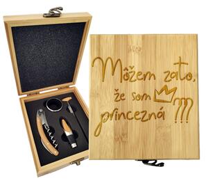 Sablio Darčeková sada na víno Môžem za to, že som princezná: 147×168×49 mm