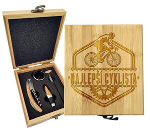 Sablio Darčeková sada na víno Najlepší cyklista: 147×168×49 mm