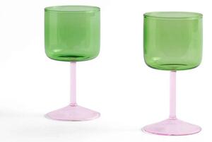 HAY - Tint Wine Glass Set of 2 Green/ Pink