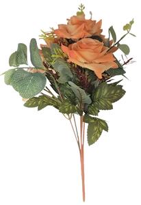 Ruže kytica 30cm oranžová umelá