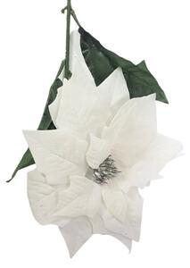 Poinsettia Poinzercia Vianočná ruža kusová 73cm biela umelá