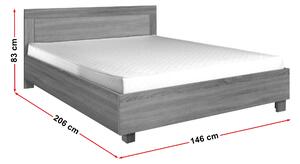 Manželská posteľ 140 cm Camber C23 (milano + krémová) (s roštom). Vlastná spoľahlivá doprava až k Vám domov. 606071