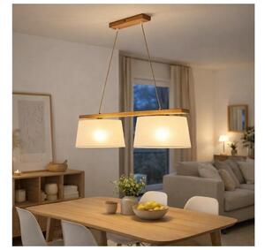 Luster na lanku AIDA, 2xE27/60W/230V, priemer 35 cm, dub