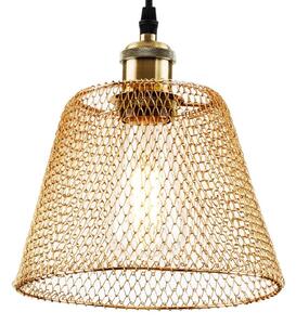 Toolight - Závesná stropná lampa Fence - zlatá - APP945-1CP