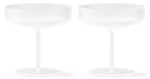 Ferm LIVING - Ripple Champagne Saucers Set of 2 Frosted