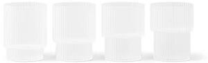 Ferm LIVING - Ripple Small Glasses Set of 4 Frosted