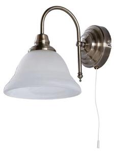 Lindby - Hanna Nástenné Svietidlo Antique Brass/Opal
