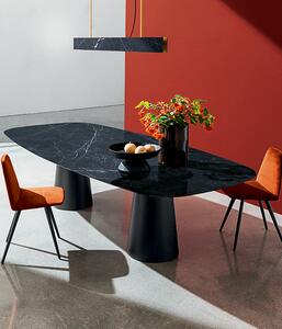 TOTEM shaped stôl s 2 základňami - 220x115cm , Lakované farebné sklo