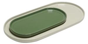 Hübsch - Amare Serving Podnos Set of 2 Piesok/Green