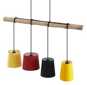 Lindby - Hinai 4 Závěsná Lampa Black/Red/Yellow