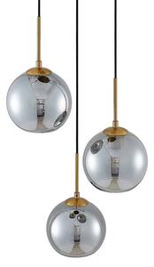 Lindby - Jurian 3 Závěsná Lampa Bronze/Smoke