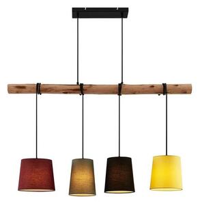 Lindby - Moskau 4 Závěsná Lampa Red/Grey/Black/Yellow