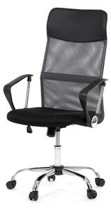 Autronic - Kancelářská židle s podhlavníkem z ekokůže, potah černá látka MESH a šedá síťovina MESH - KA-E305 GREY AKCE NOVINKA