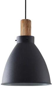 Lindby - Trebale Závěsná Lampa Black/Wood
