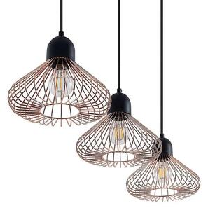 Lindby - Metehan 3 Závěsná Lampa Copper