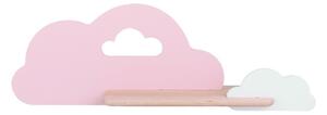 LED Detské nástenné svietidlo s poličkou CLOUD LED/5W/230V ružová/biela