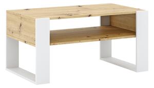 KONDELA Konferenčný stolík, dub artisan/biela, CARA 1