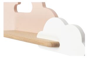 LED Detské nástenné svietidlo s poličkou CLOUD LED/5W/230V ružová/biela