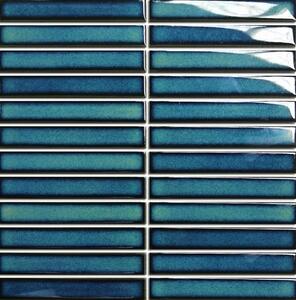 Keramická mozaika Premium Mosaic Kit Kat aqua blue 30x30 cm lesk MOSKK2AQBL