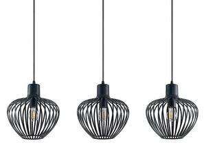 Lindby - Deandre 3 Závěsná Lampa Black