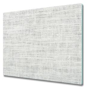 Sklenená doska na krájanie Biele plátené plátno 60x52 cm