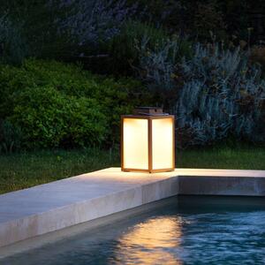 Tradition teakový LED solárny lampáš Výška 40 cm