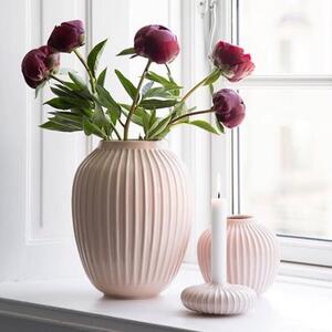 Svetloružová kameninová váza Kähler Design Hammershoi, výška 12,5 cm