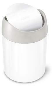 Odpadkový kôš voľne stojací Simplehuman Mini bin 1,5 l biela oceľ mat SHCW2079